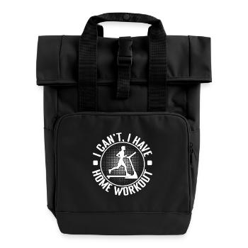 Gym Junkies I Can´t Have Workout Calisthenics - Rolltop Rucksack mit zwei Griffen - Schwarz - Vorne