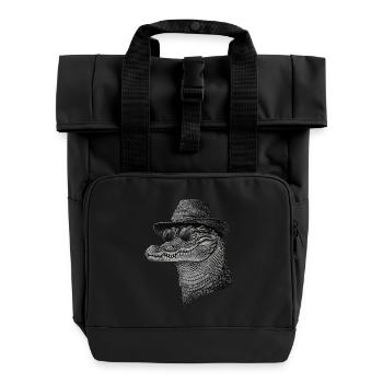 Krokodil - Rolltop Rucksack mit zwei Griffen - Schwarz - Vorne