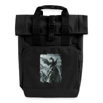 Kite - Roll Top Backpack with Two Handles - black - Front
