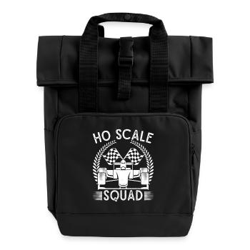 Ho Scale Squad Slot Car Racing idée cadeau - Sac à dos Roll Top à deux anses - noir - Devant