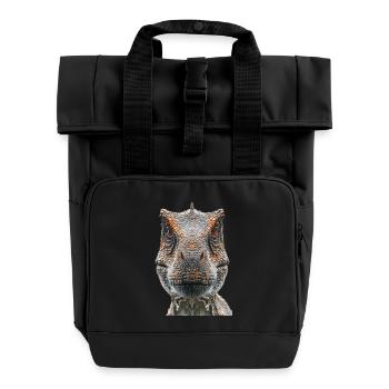 T-Rex - Roll Top Backpack with Two Handles - black - Front