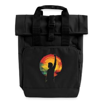 Empowerment Heritage Black History Month Kunst - Rolltop Rucksack mit zwei Griffen - Schwarz - Vorne