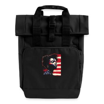 Afro Amerikanisches Heritage Black History Month - Rolltop Rucksack mit zwei Griffen - Schwarz - Vorne