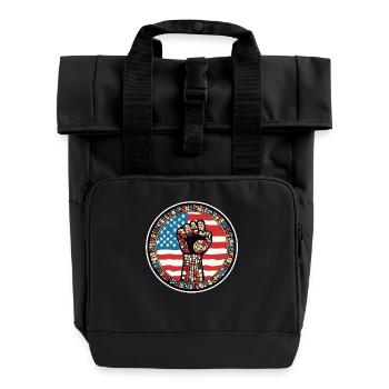Afro Amerikanischer Black History Month Heritage - Rolltop Rucksack mit zwei Griffen - Schwarz - Vorne