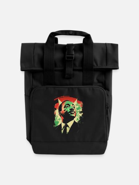 MLK Patrimoine afro-américain Mois de l’histoire des Noirs - Sac à dos Roll Top à deux anses - noir