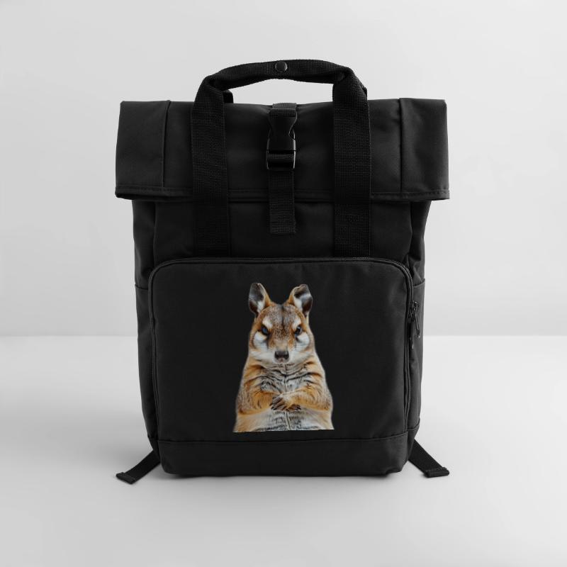 Tranquilizer Bomber Roll Top Backpack with Two Handles