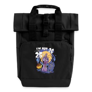 Fête du 26e anniversaire - 25 + Zombie Finger pour - Sac à dos Roll Top à deux anses - noir - Devant