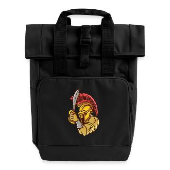 Ancient God Greek From My Head Mythology - Roll Top Backpack with Two Handles - black - Front