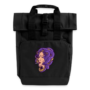 Dieu antique Mythologie grecque Médussa - Sac à dos Roll Top à deux anses - noir - Devant