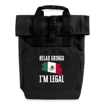 Relax Gringo Je suis légal Drôle d’immigration - Sac à dos Roll Top à deux anses - noir - Devant