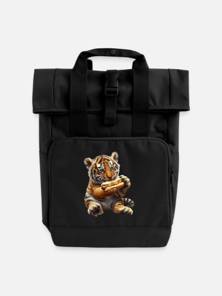 Tiger - Rolltop Rucksack mit zwei Griffen - Schwarz