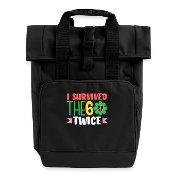 Ich Überlebte Die 60er Zweimal - Rolltop Rucksack mit zwei Griffen - Schwarz - Vorne