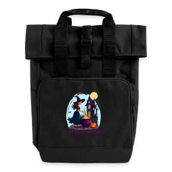 Magical Witches Outfit Women's Halloween - Roll Top Backpack with Two Handles - black - Front