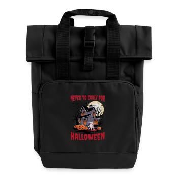 Spooky Maison hantée Halloween Outfit Femmes - Sac à dos Roll Top à deux anses - noir - Devant