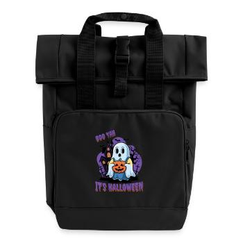 Süßes Geister Halloween Outfit Damen - Rolltop Rucksack mit zwei Griffen - Schwarz - Vorne