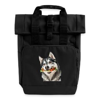 Malamute d’Alaska - Sac à dos Roll Top à deux anses - noir - Devant