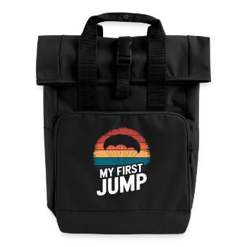 Mon premier saut en parachute - Sac à dos Roll Top à deux anses - noir - Devant