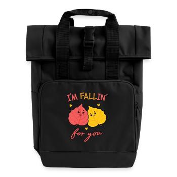 Je craque pour toi - Jolie tenue d’automne - Sac à dos Roll Top à deux anses - noir - Devant