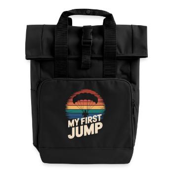 Parachutisme : mon premier saut - Sac à dos Roll Top à deux anses - noir - Devant