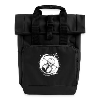 Violin - Roll Top Backpack with Two Handles - black - Front