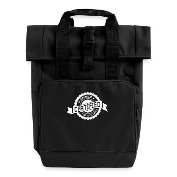 Zertifizierter Gamer – 7 Tage die Woche - Rolltop Rucksack mit zwei Griffen - Schwarz - Vorne