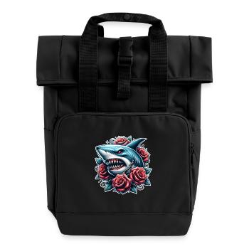 Roses de requin - Sac à dos Roll Top à deux anses - noir - Devant