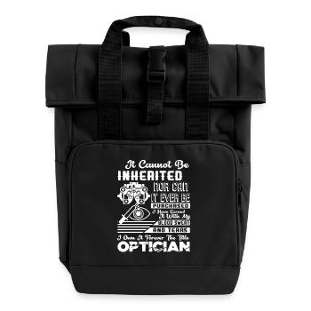 Optician Forever The Title Optician - Roll Top Backpack with Two Handles - black - Front