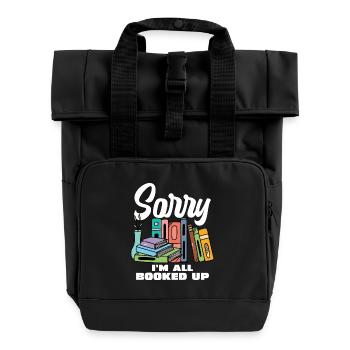 Désolé, je suis un amoureux des livres. - Sac à dos Roll Top à deux anses - noir - Devant
