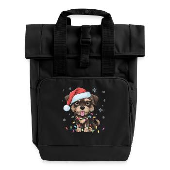 Lumières de Noël Affenpinscher - Sac à dos Roll Top à deux anses - noir - Devant