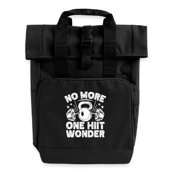Gym Junkies No One Hiit Wonder Calisthenics - Rolltop Rucksack mit zwei Griffen - Schwarz - Vorne