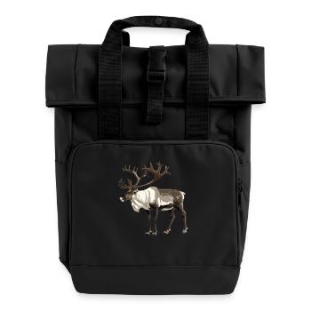 Caribou Karibus Karibu - Rolltop Rucksack mit zwei Griffen - Schwarz - Vorne