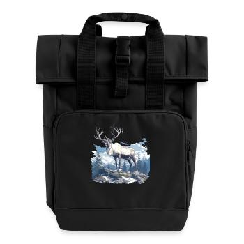 Caribou Karibus Karibu - Rolltop Rucksack mit zwei Griffen - Schwarz - Vorne