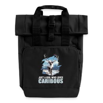 Caribou Karibus Karibu - Rolltop Rucksack mit zwei Griffen - Schwarz - Vorne