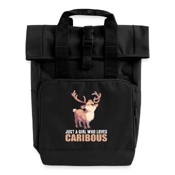 Caribou Karibus Karibu - Rolltop Rucksack mit zwei Griffen - Schwarz - Vorne
