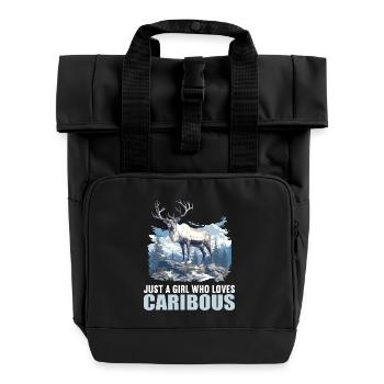 Caribou Karibus Karibu - Rolltop Rucksack mit zwei Griffen - Schwarz - Vorne