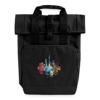 Nagaoka - Rolltop Rucksack mit zwei Griffen - Schwarz - Vorne