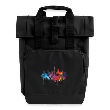 Today - Roll Top Backpack with Two Handles - black - Front