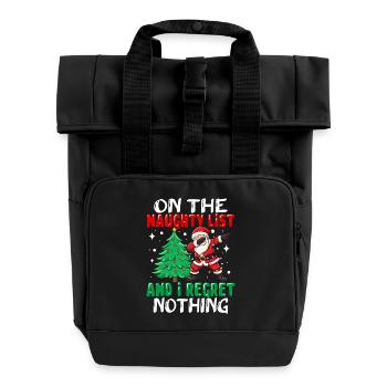On The Naughty List And I Regret Nothing Spirit Ch - Rolltop Rucksack mit zwei Griffen - Schwarz - Vorne