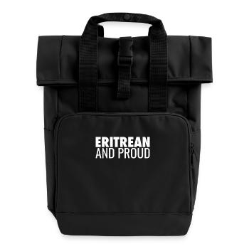 Eritrean And Proud Eritrea Eritreans - Roll Top Backpack with Two Handles - black - Front