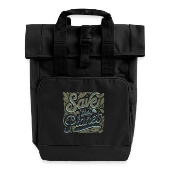 SAFE - Roll Top Backpack with Two Handles - black - Front