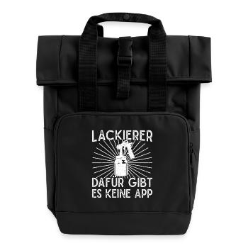 There is no app for this Father Gifts - Roll Top Backpack with Two Handles - black - Front