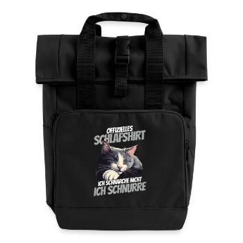 Chemise de nuit officielle - Chaton de sommeil - Sac à dos Roll Top à deux anses - noir - Devant