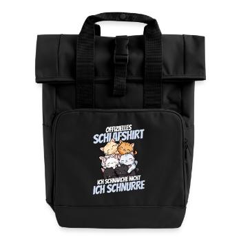 lustChemise de nuit officielle - Cute Cat Fami - Sac à dos Roll Top à deux anses - noir - Devant