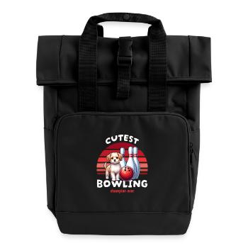 Bowling pour chien - Sac à dos Roll Top à deux anses - noir - Devant
