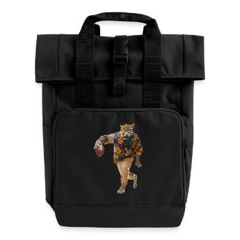 Jaguar Football - Roll Top Backpack with Two Handles - black - Front