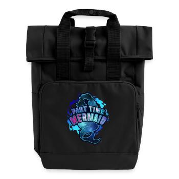 Part Time Mermaid - Roll Top Backpack with Two Handles - black - Front