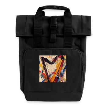 Harpe - Sac à dos Roll Top à deux anses - noir - Devant