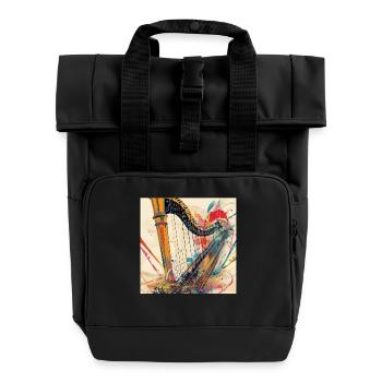 Harpe - Sac à dos Roll Top à deux anses - noir - Devant