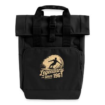 Legendary since 1961 Birthday Surfer - Roll Top Backpack with Two Handles - black - Front