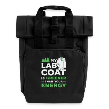 Environmental Scientist My Lab Coat Soil Scientist - Roll Top Backpack with Two Handles - black - Front
